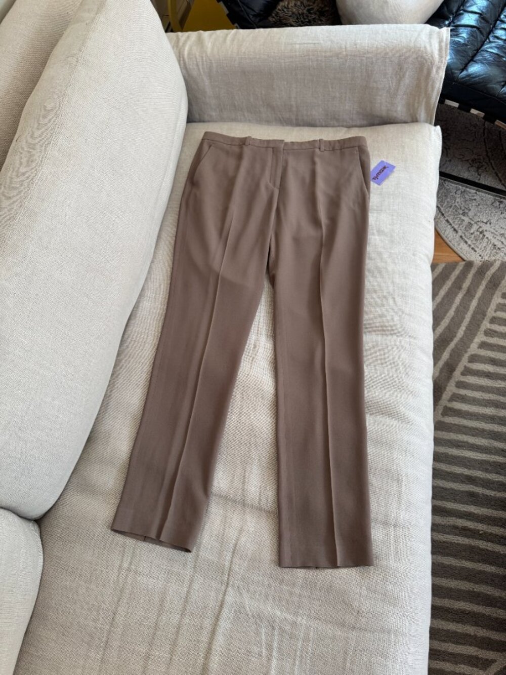 THEORY Straight Fit Hartsdale B Rosina Crepe Trousers